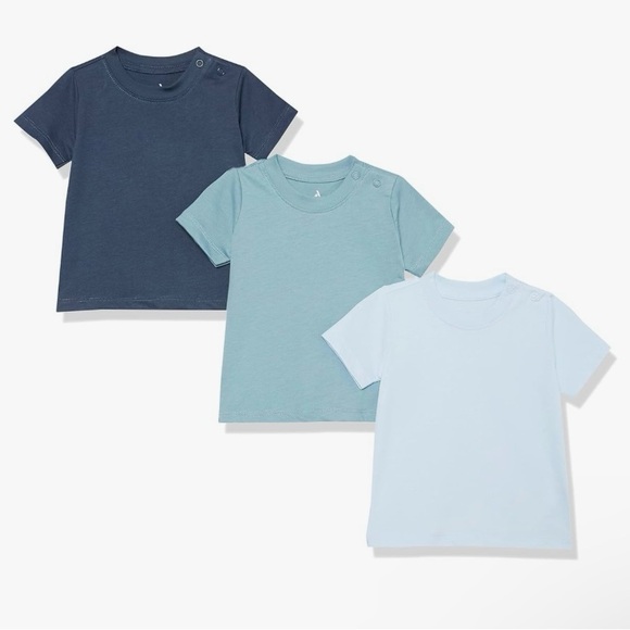 🎈3-Pack Amazon Essentials Preemie Baby Cotton Jersey Shirt Sleeve T-shirt, NIP - Picture 1 of 7